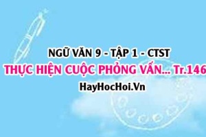 Soạn bài Thực hiện cuộc phỏng vấn trang 146, 147, 148 Ngữ văn lớp 9 tập 1 Chân trời sáng tạo